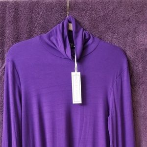 Made By Johnny Asymmetrical Turtleneck Top - Large